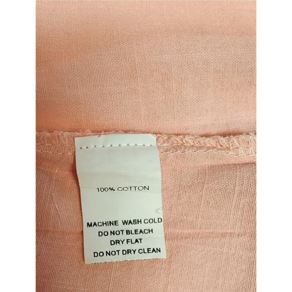 Love U. Dear Round Neck Pleated Front Accent Button Front Blouse Size 1X Pink - Picture 7 of 7